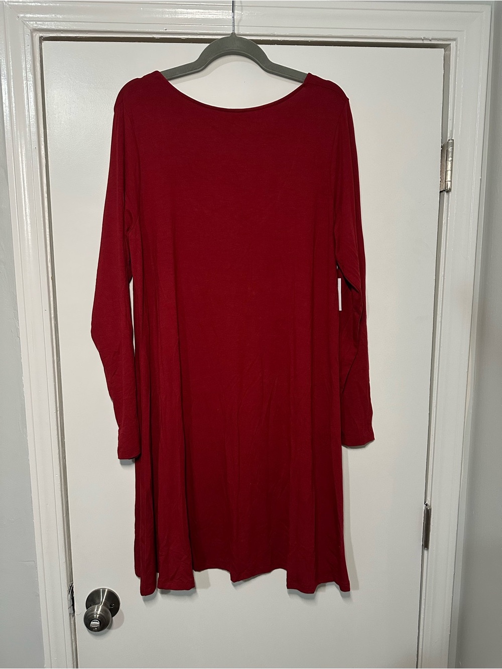 Old Navy Red Long Sleeve Swing Dress